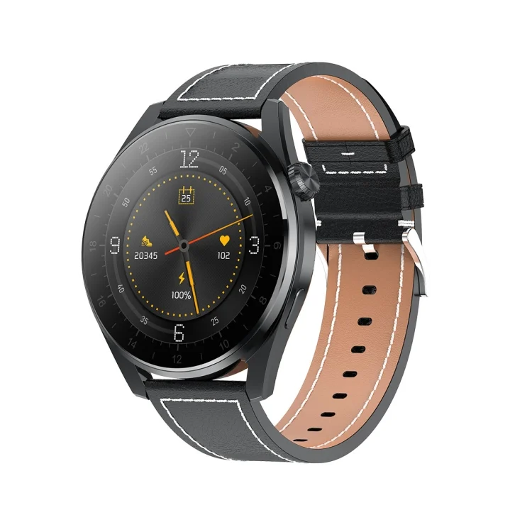 T3 IP68 1.36 inch Leather Watchband Color Screen Smart Watch