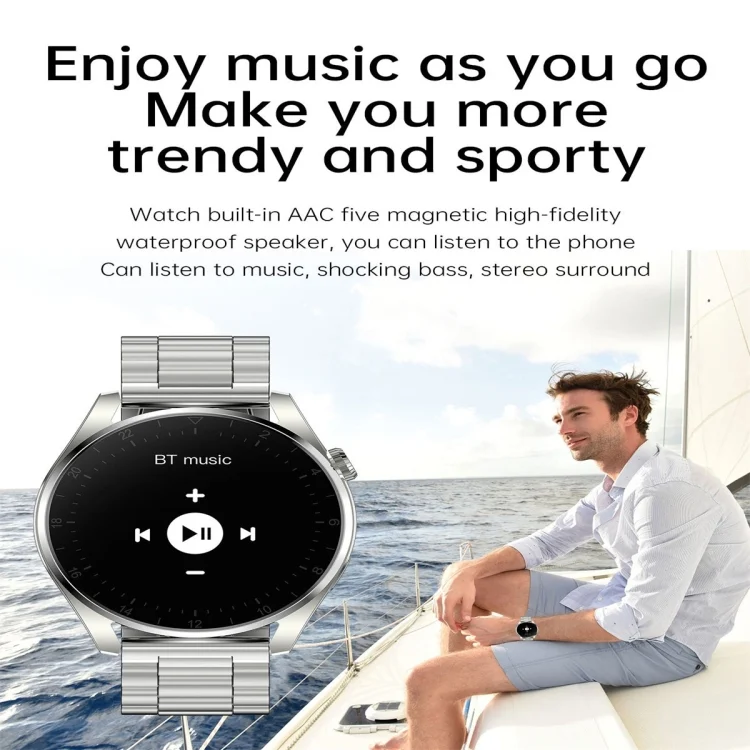 SYA001733601_B4.webp T3 IP68 1.36 inch Steel Watchband Color Screen Smart Watch - Image 5