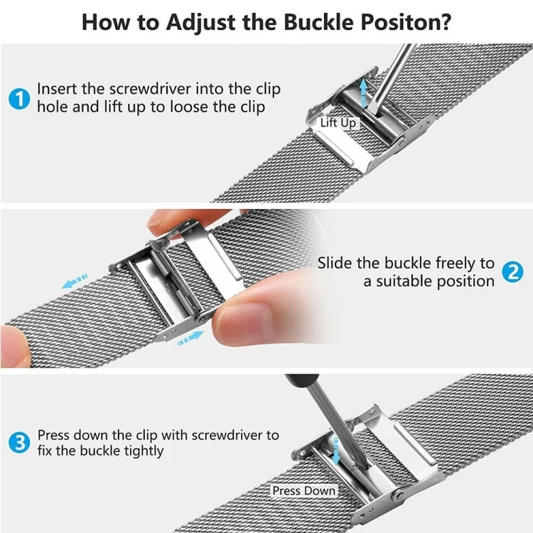 SYA001737101A_5.webp Milan Metal Steel Mesh One Buckle Strap - Image 7