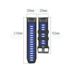 20mm Two-color Silicone Jack Watch Strap - Image 2