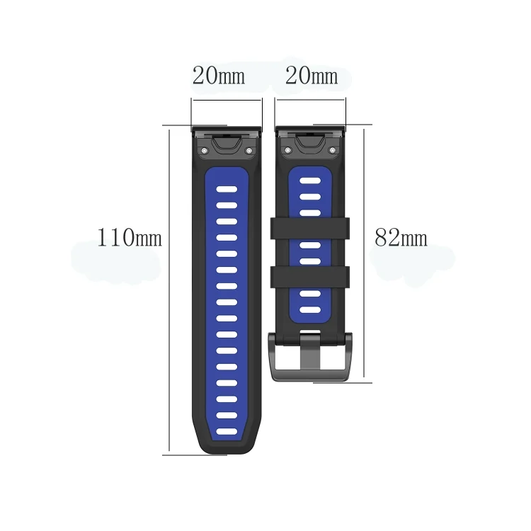 SYA001773001_B1.webp 20mm Two-color Silicone Jack Watch Strap - Image 2