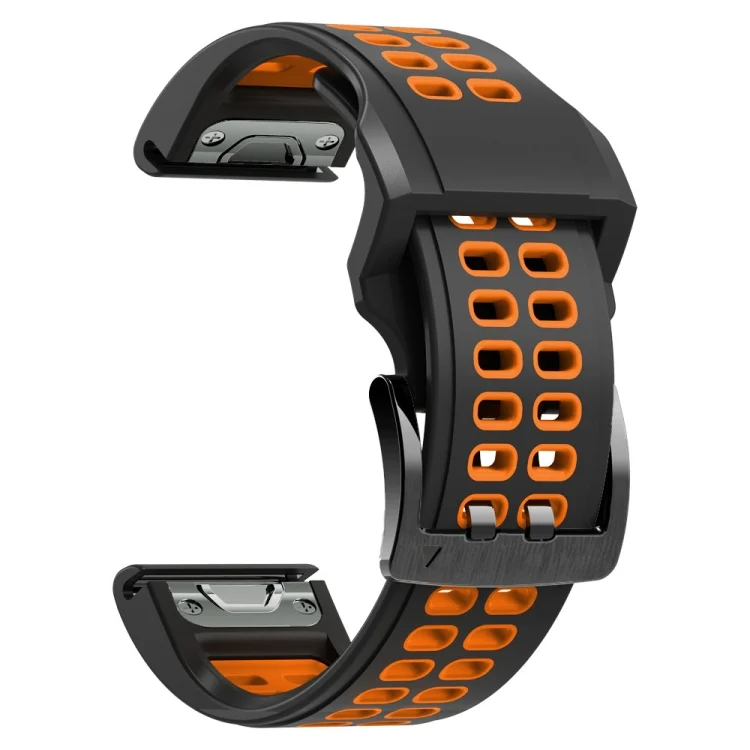 26mm Two-Color Two-Hole Silicone Quick Release Watch Strap