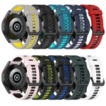20mm Striped Mixed-Color Silicone Strap - Image 2