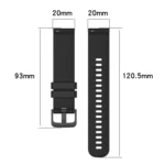 20mm Carbon Fiber Striped Silicone Strap - Image 4