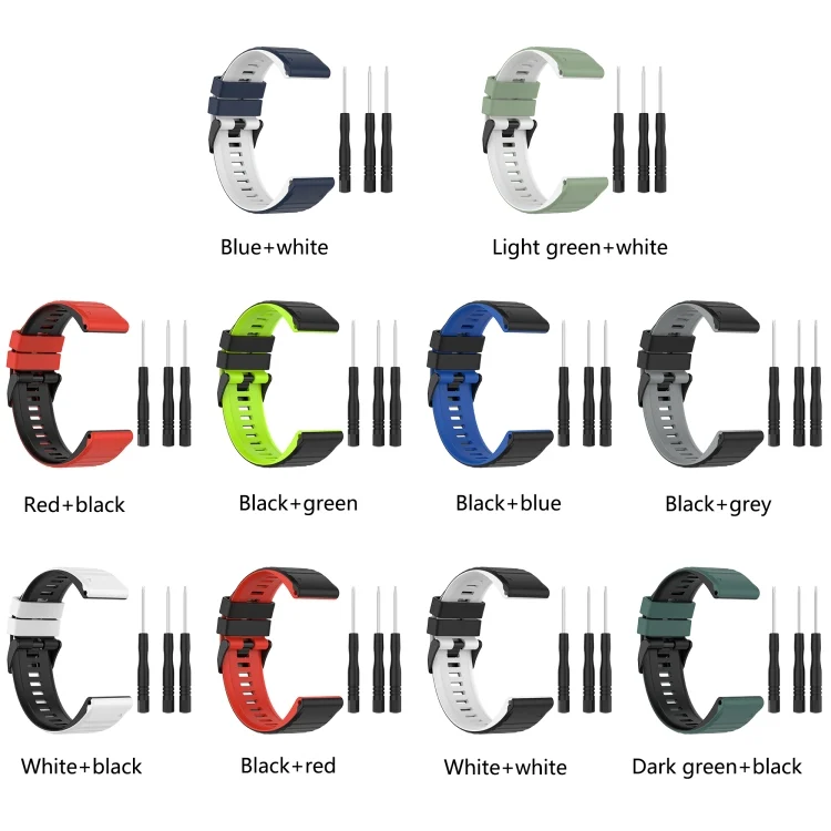 SYA001792201_B1.webp 26mm Silicone Mixing Color Watch Strap - Image 2