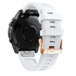 20mm Rose Gold Buckle Silicone Strap