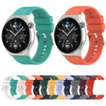 Protruding Head Silver Buckle Silicone Watch Band - Image 2