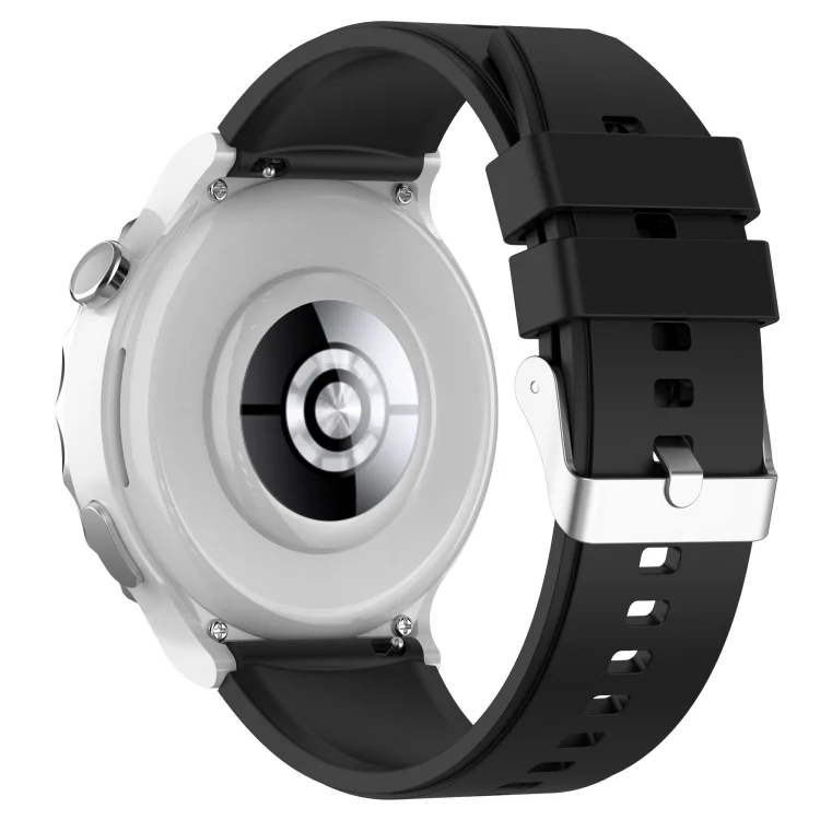 SYA001812602A_4.webp Protruding Head Silver Buckle Silicone Watch Band - Image 6