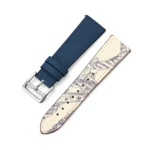 22mm Contrast Pin Buckle Leather Strap