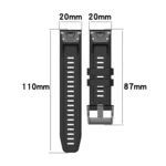 20mm Silicone Solid Color Watch Band - Image 3