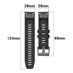 26mm Silicone Sport Pure Color Watch Band - Image 4