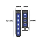26mm Silicone Sports Two-Color Watch Band - Image 6