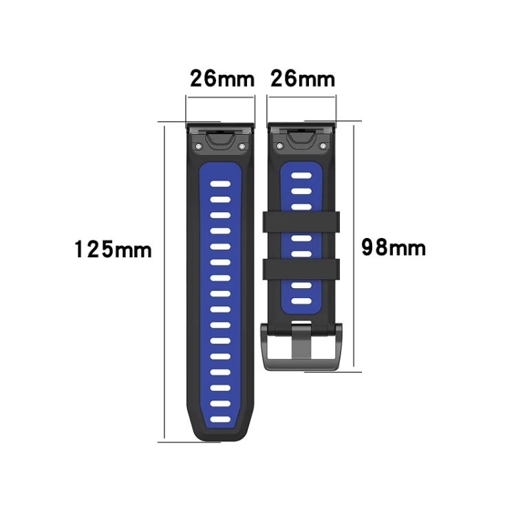 SYA001854105_B5.webp 26mm Silicone Sports Two-Color Watch Band - Image 6