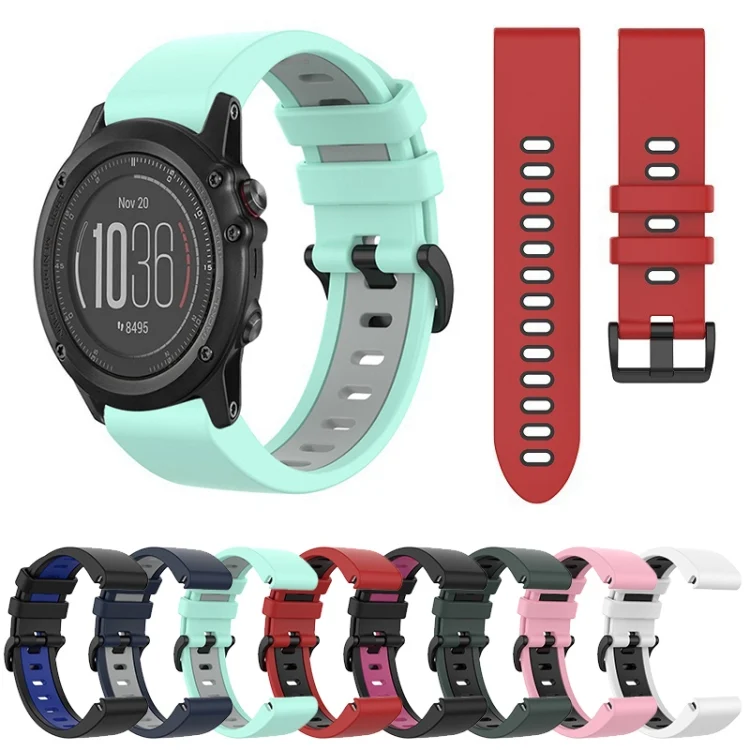 SYA001854109_B1.webp 26mm Silicone Sports Two-Color Watch Band - Image 2