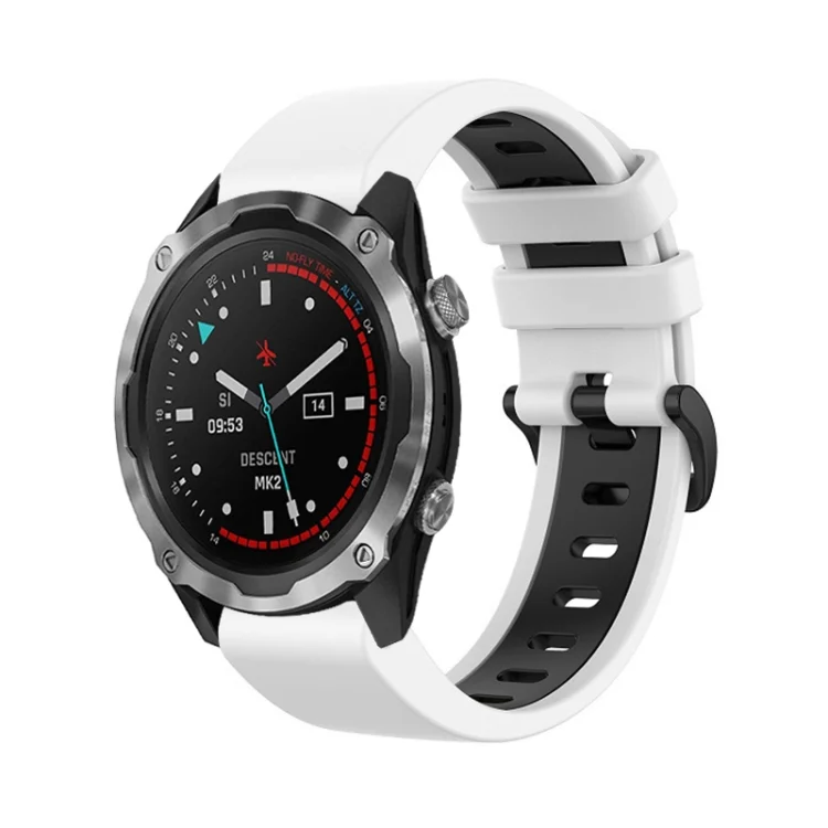 26mm Silicone Sports Two-Color Watch Band