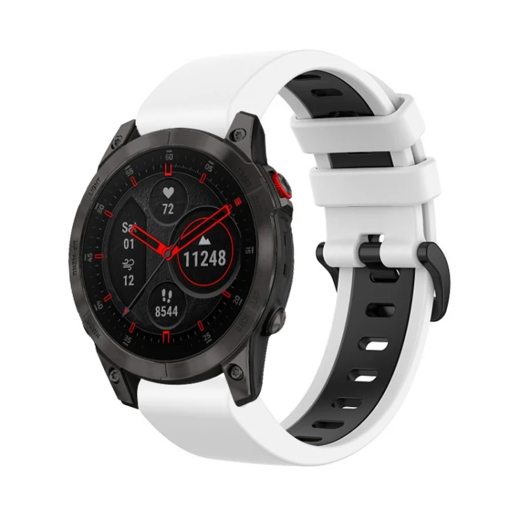 22mm Silicone Sports Two-Color Watch Band