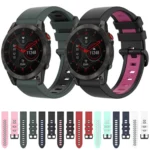 22mm Silicone Sports Two-Color Watch Band - Image 2