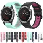 22mm Silicone Sports Two-Color Watch Band - Image 2