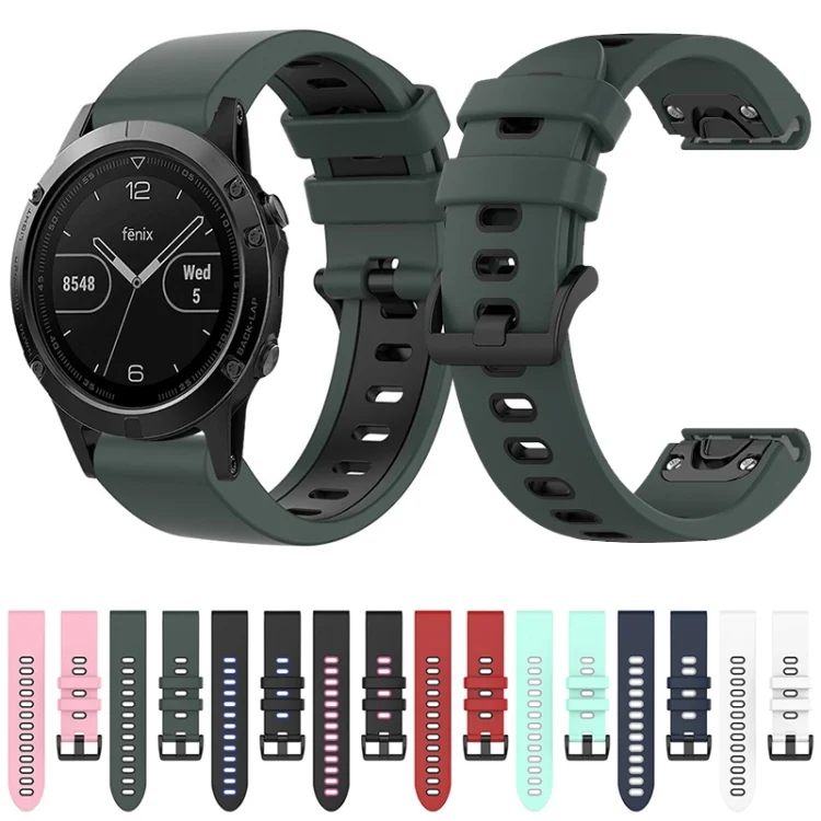 SYA001854209_B1.webp 22mm Silicone Sports Two-Color Watch Band - Image 2