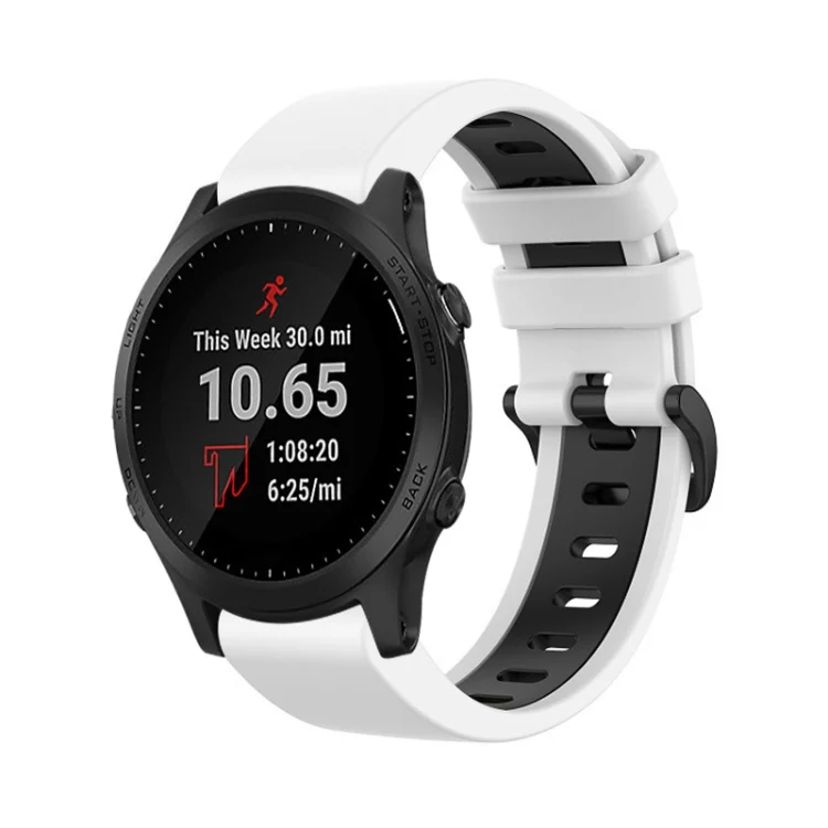 22mm Silicone Sports Two-Color Watch Band