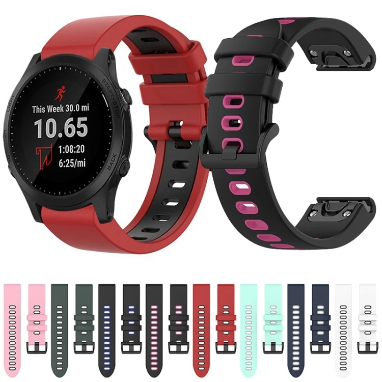 SYA001854211_B1.webp 22mm Silicone Sports Two-Color Watch Band - Image 2