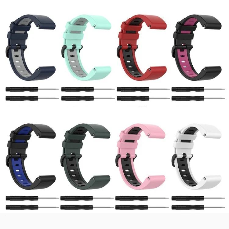 SYA001854211_B3.webp 22mm Silicone Sports Two-Color Watch Band - Image 4