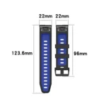 22mm Silicone Sports Two-Color Watch Band - Image 6