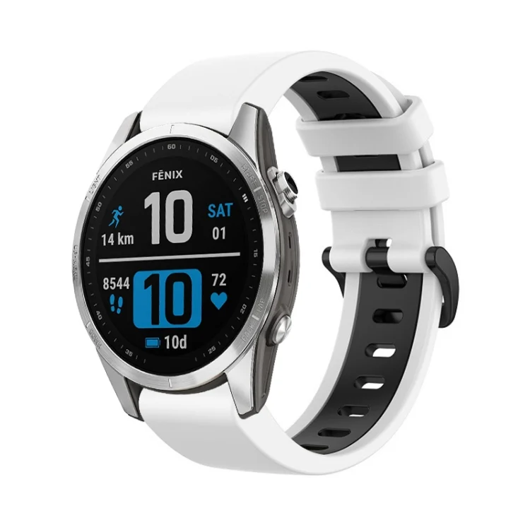 22mm Silicone Sports Two-Color Watch Band