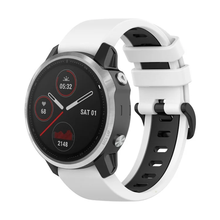 22mm Silicone Sports Two-Color Watch Band