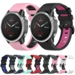 22mm Silicone Sports Two-Color Watch Band - Image 2
