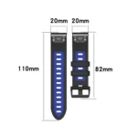 22mm Silicone Sports Two-Color Watch Band - Image 6