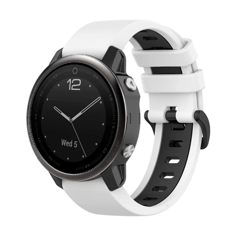 22mm Silicone Sports Two-Color Watch Band