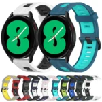 20mm Vertical Pattern Two-Color Silicone Watch Band - Image 2
