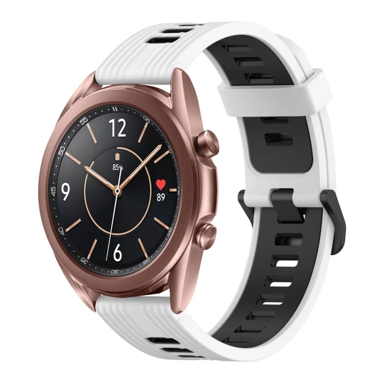 20mm Vertical Pattern Two-Color Silicone Watch Band