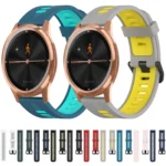 20mm Vertical Pattern Two-Color Silicone Watch Band - Image 2