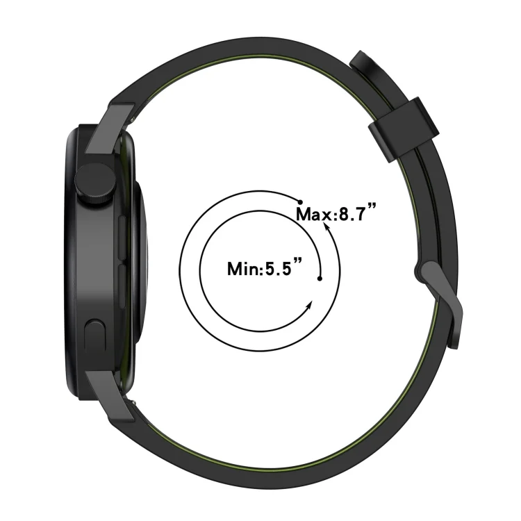 SYA001854501_B2.webp 20mm Vertical Pattern Two-Color Silicone Watch Band - Image 3