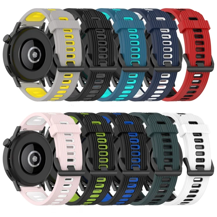 SYA001854501_B4.webp 20mm Vertical Pattern Two-Color Silicone Watch Band - Image 5