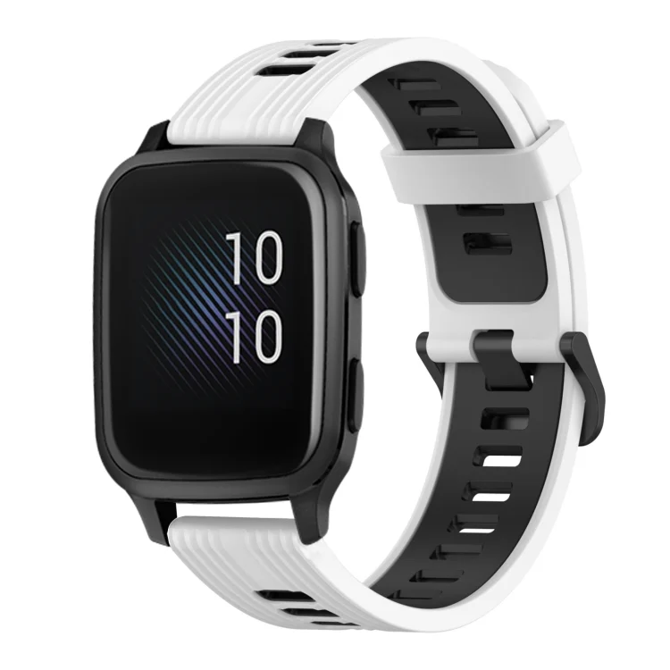 20mm Vertical Pattern Two-Color Silicone Watch Band