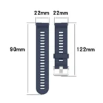 22mm Twill Solid Color Silicone Watch Band - Image 5