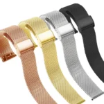22mm Milan Metal Steel Mesh One Buckle Watch Band - Image 2