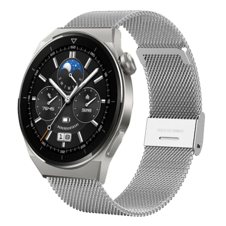 Milan Steel Mesh Double Buckle Watch Band