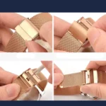 Milan Steel Mesh Double Buckle Watch Band - Image 5