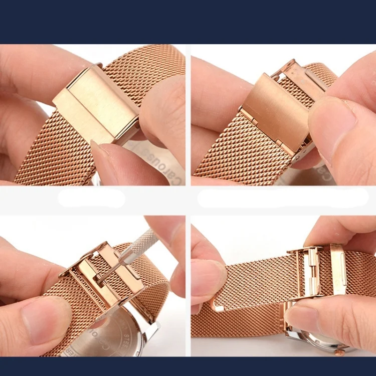 SYA001857901_B4.webp Milan Steel Mesh Double Buckle Watch Band - Image 5