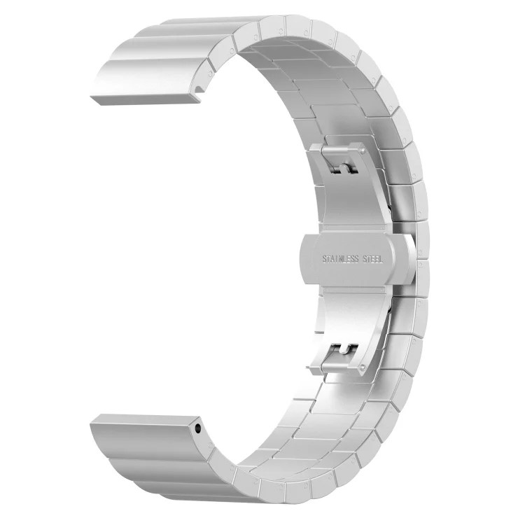 SYA001858101A_2.webp 22mm One Bead Butterfly Buckle Metal Steel Watch Band - Image 6