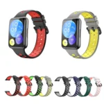 Two-Color Perforated Silicone Watch Band - Image 2