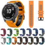 26mm Silicone Sports Two-Color Watch Band - Image 2