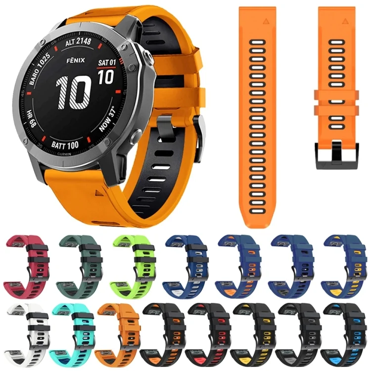 SYA001875003_B1.webp 26mm Silicone Sports Two-Color Watch Band - Image 2