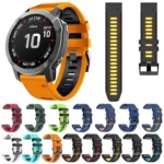 26mm Silicone Sports Two-Color Watch Band - Image 2
