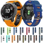 26mm Silicone Sports Two-Color Watch Band - Image 3
