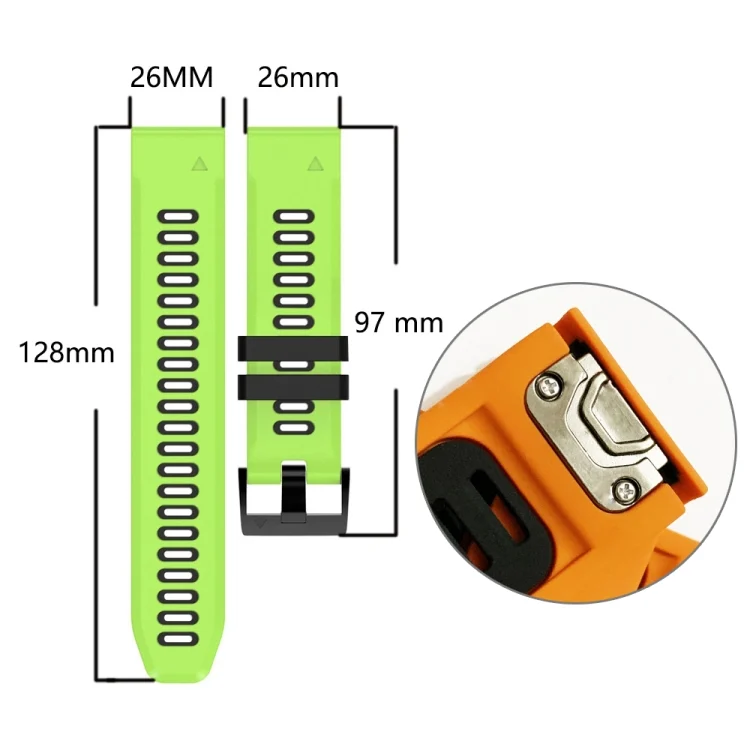 SYA001875005_B3.webp 26mm Silicone Sports Two-Color Watch Band - Image 4